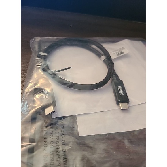 NEW Tripp Lite 20" cable: USB 3.1 Gen2 5A Type-C male to USB Type-C male - Picture 2 of 3